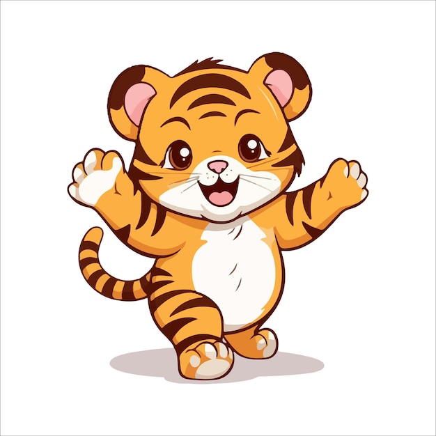 Cartoon-Tiger-Tanzillustration