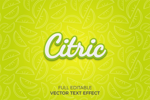 Citric editierbarer Vektortexteffekt