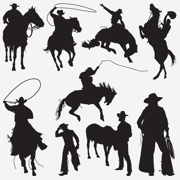 Cowboy-Silhouetten