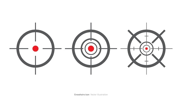 Vektor crosshairs-ikonen-design-vektor-illustration