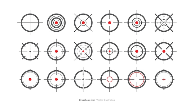 Vektor crosshairs-ikonen-design-vektor-illustration