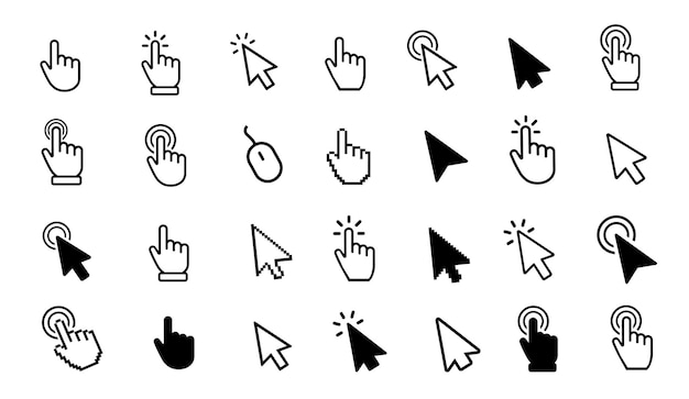 Cursor-Icon-Set-Vektor. Mauspfeilzeiger. Cursor-Maussymbol