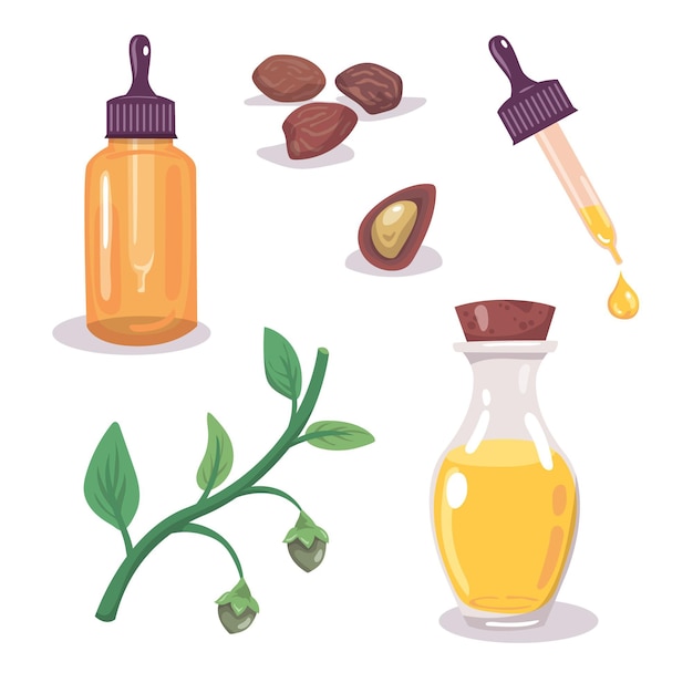 Detailliertes Jojoba-Elementset