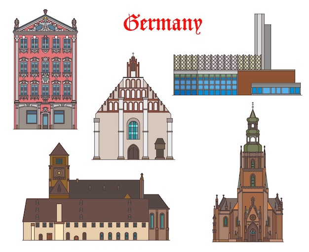 Vektor deutschland chemnitz kamenz zwickau architektur