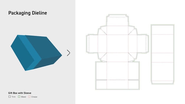 Vektor dieline-verpackungsform für die verpackung von boxen