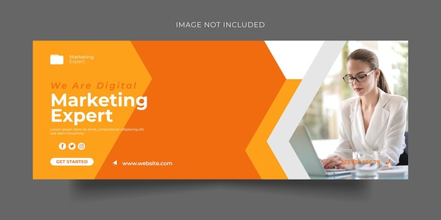 Digitales Marketing Facebook-Cover-Webbanner oder Social-Media-Bannervorlage