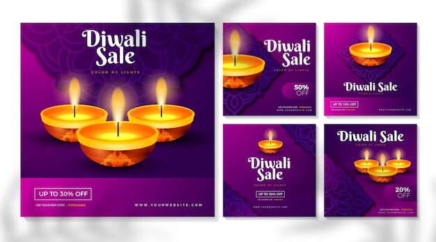 Diwali Verkauf Instagram Post Sammlung