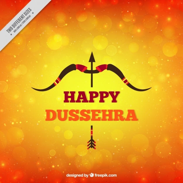 Vektor dussehra hintergrund mit pfeil