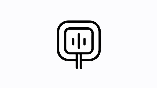 Einfache Plug-Konzept-Linie-Symbol-Illustration