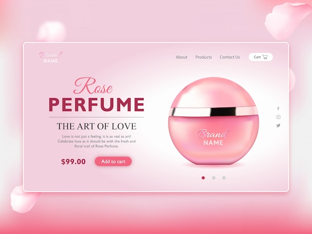 Elegante Parfümflasche Landing Page