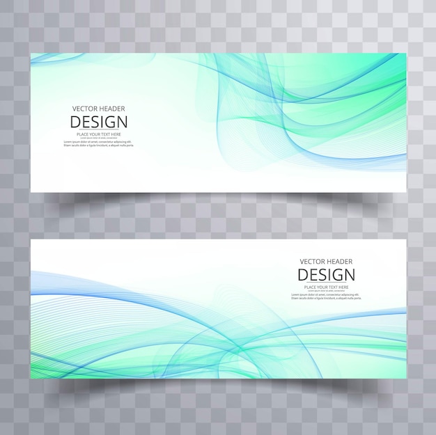 Vektor elegante wellenförmige banner mit vektordesign