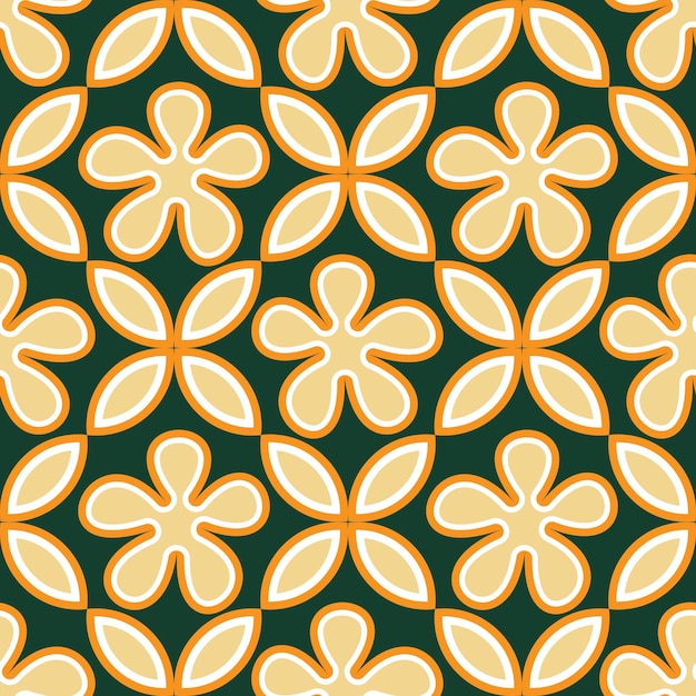 Ethnische Retro-geometrische Blumen-Fliesen-Art Druckvoller Vektor-Hintergrund-nahtloses Muster Niedlich Trendy