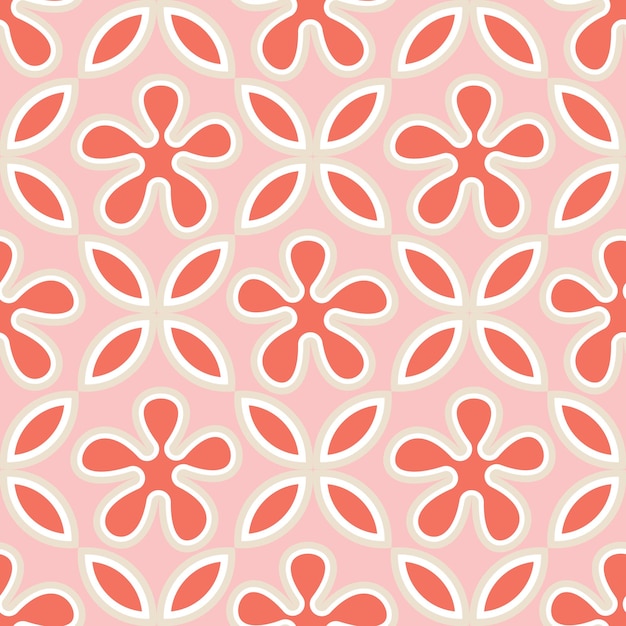 Ethnische Retro-geometrische Blumen-Fliesen-Art Druckvoller Vektor-Hintergrund-nahtloses Muster Niedlich Trendy