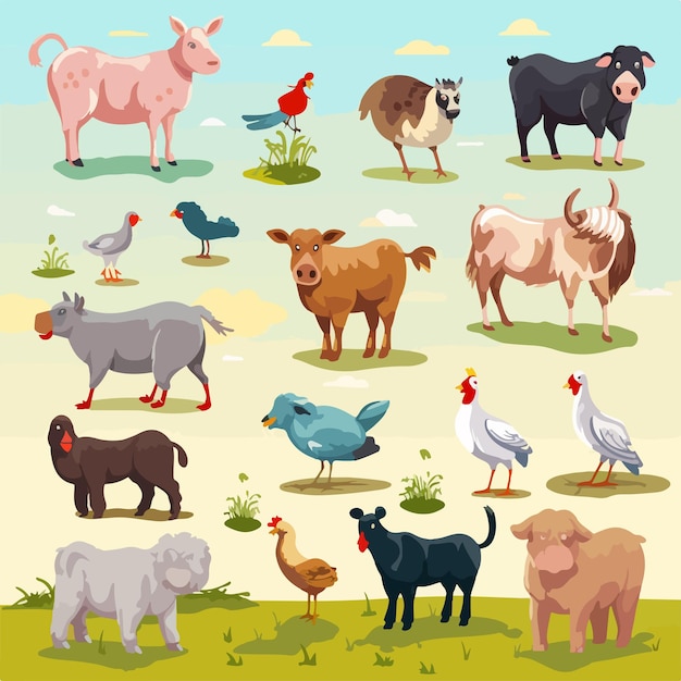 Vektor farm animal shadow matching game für lernen und spaß