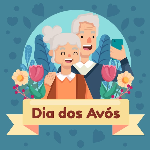 Flache dia dos avos Illustration