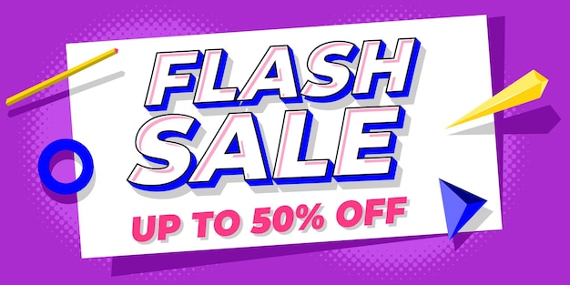 Flash Sale Shopping Poster oder Banner Flash Sales Banner Template Design für Social Media und Website