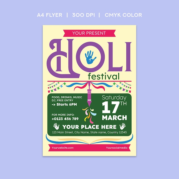 Flyer zum Holi-Festival