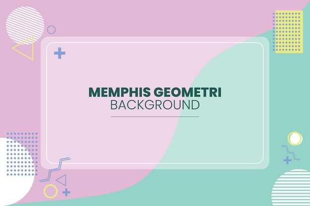 Vektor freier vektor-pastell-memphis geometrischer hintergrund