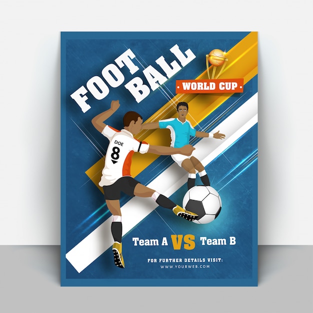 Vektor fußball-wm-flyer oder banner-designs