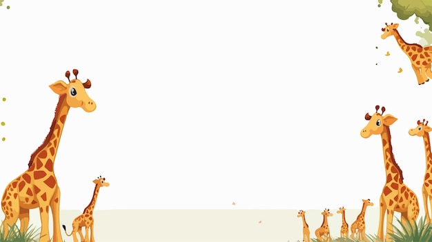 Vektor giraffe border design illustration stock-vektor