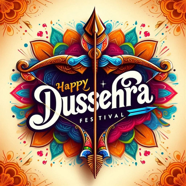 Vektor glückliche dussehra-vektor-illustration