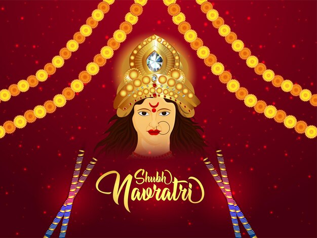 Vektor glückliche navratri-feier-grußkarte