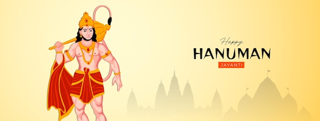 Vektor glücklicher hanuman jayanti social media post das fest indiens