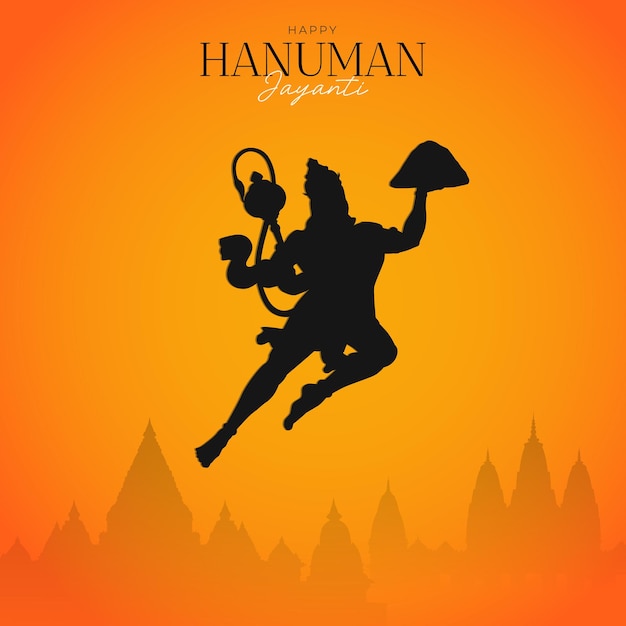 Vektor glücklicher hanuman jayanti social media post das fest indiens