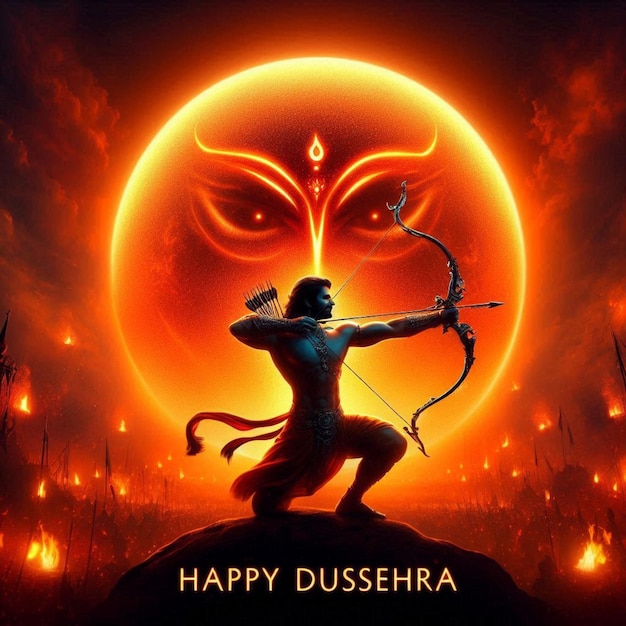 Vektor glückliches dussehra-poster-design