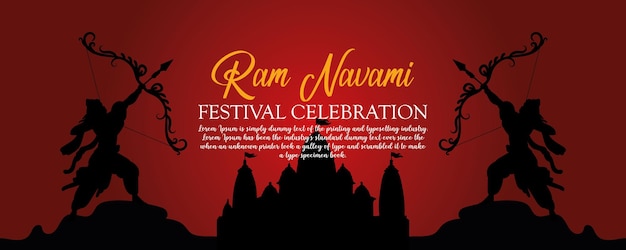 Vektor glückliches ram navami kulturelles banner hindu-festival vertikale post wünsche feier karte ram navami