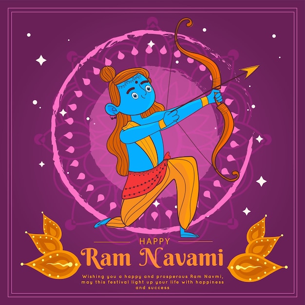 Vektor glückliches ram navami