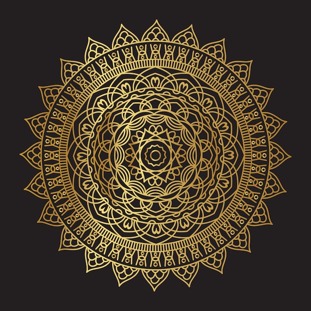 Goldenes Vektor-Mandala