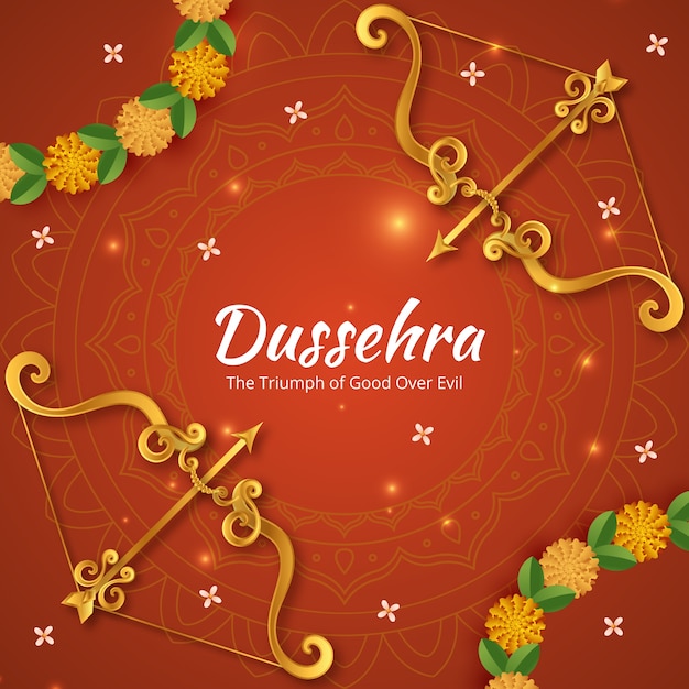 Vektor gradient dussehra (navratri) abbildung