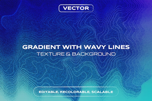 Vektor gradient mit welligen linien