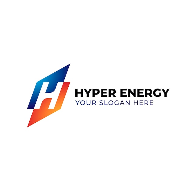 H Lightning-Logo für Energie- oder Elektrizitätsunternehmen mit minimalistischem Stil