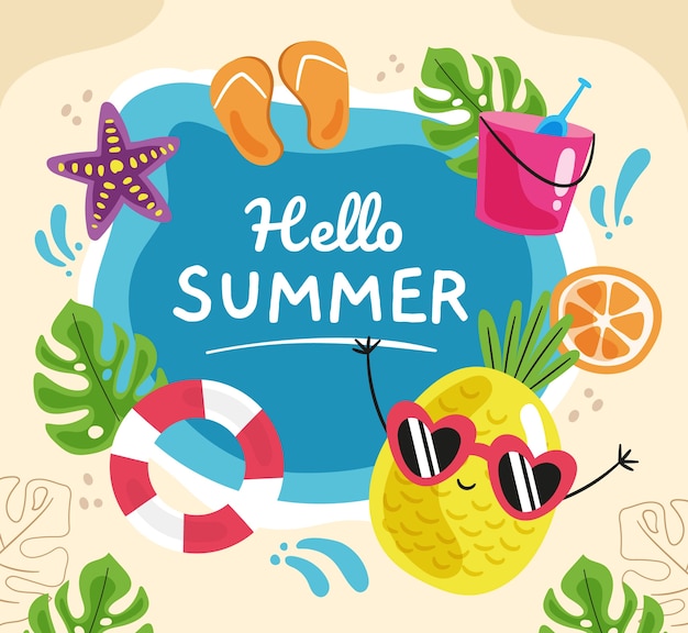 Hallo summer illustration