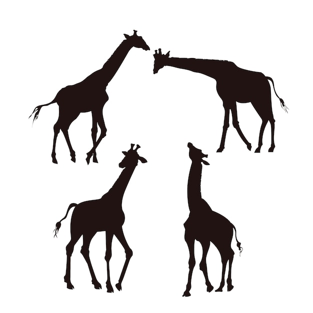 Handgezeichnete Giraffensilhouette