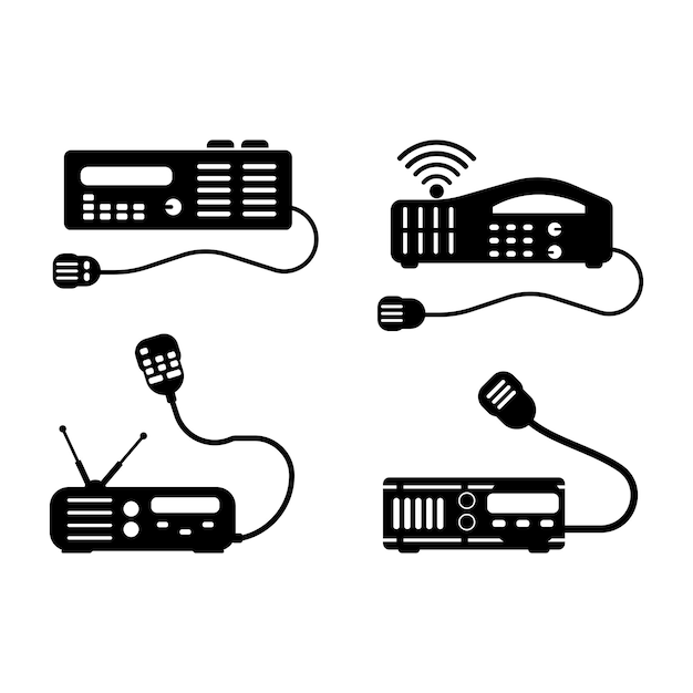 Handheld-Transceiver-Symbol-Vektor-Illustration-Design-Vorlage