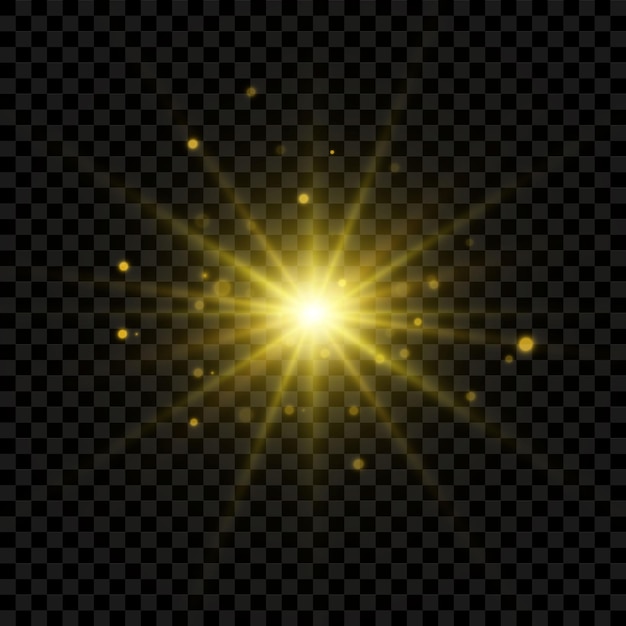 Helles Sterngold png Helles Sonnengold png Lichtblitzgold png Vektorillustrator