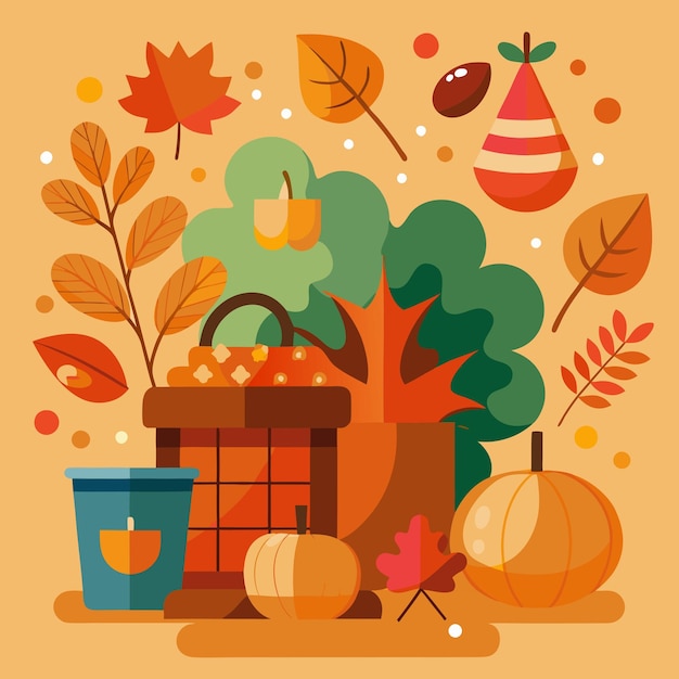 Vektor herbst-clip-art-vektorillustrationsdesign