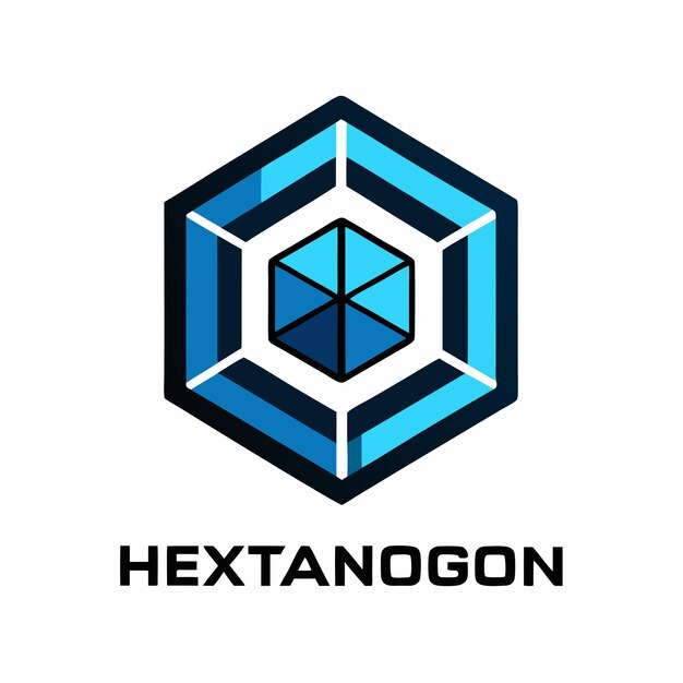 Vektor hexatech elegantes vektor-logo-design mit hexagon-technologie-elementen