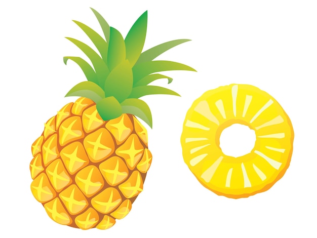 Illustration der gelben Ananas