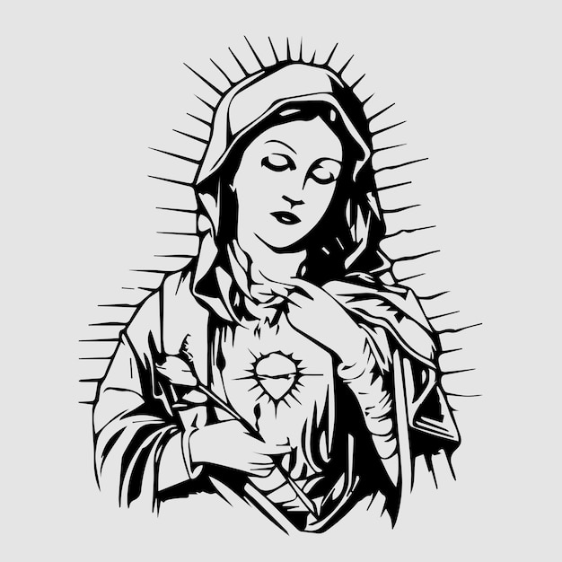 Illustrationsdesign für Virgen de Guadalupe