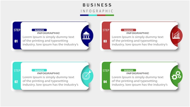 Infografik-Schritte für Unternehmer in der Zukunft