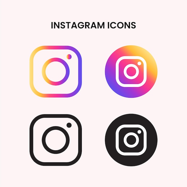 Vektor instagram-icon-sammlung