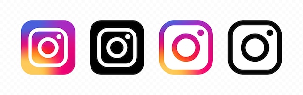 Vektor instagram icon set social media konzept vektor saporischschja ukraine 14. dezember 2021