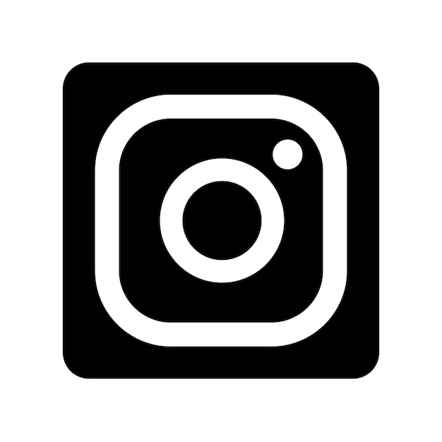 Vektor instagram quadrat-logo-vektor schwarz-weiß