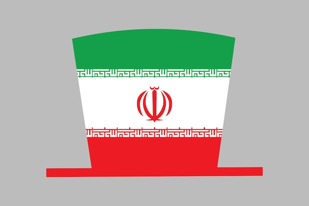 Vektor iran hut mit flagge iran flagge vektor grafik iran land flagge ist ein symbol der freiheit