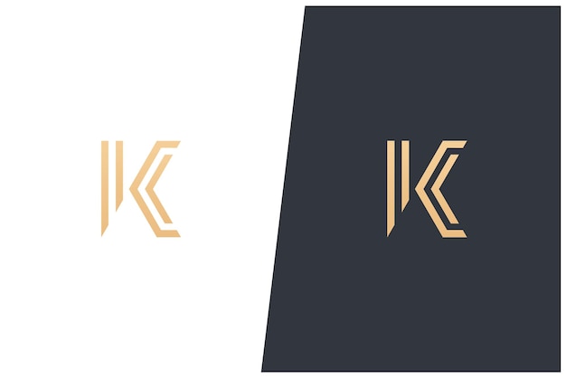 K-Buchstabe-Monogramm-Logo-Vektor-Design v4