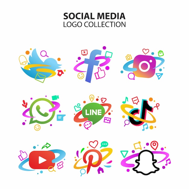 Vektor kostenlose social media icons gaphics